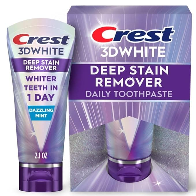 Crest 3DWhite Brilliance Deep Stain Remover Dazzling Mint Toothpaste - 2.1oz