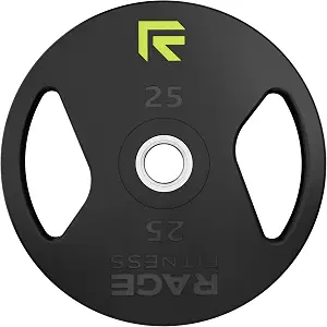 Cast Iron Rubber Coated Weight Plates with 2" Steel Insert, 5-45lbs
