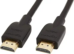 Amazon Basics High-Speed 4K Ultra HD HDMI 2.0 Cable/Cord, 10 feet, 1-Pack, Case of 52, 18 Gbps, 60 Hz, 2160p, 48 bit, Male-to-Male, Ethernet Ready, 3D, Black