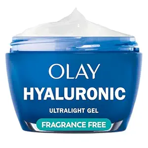Olay Hyaluronic Acid Face Moisturizer, Instant Hydration for Women, Fragrance-Free - Dry Skin Solution, Glowing, Smoothing, Plumping, Renewing - Niacinamide, Amino Peptides 1.7 Oz