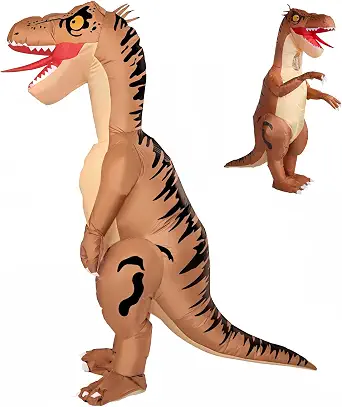 Minetom Inflatable Dinosaur Costume Adult, LED T Rex Costume Halloween