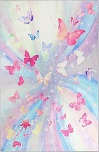 Superior Indoor Kids Rug, Washable, Non-Slip, Toddlers & Babies, Perfect for High Traffic Playroom, Kids Room or Bedroom, Butterfly Collection Perfect for Daycare Magenta 2' x 3'