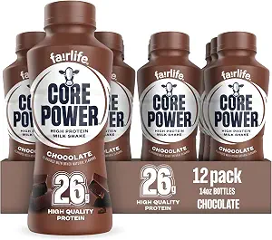 Core Power Fairlife 26g Protein Milk Shakes, Liquid Ready To Drink for Workout Recovery, Chocolate, 14 Fl Oz Bottle (Pack of 12)