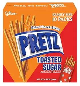 Glico Pretz Tosted Sugar Baked Snack Sticks, 6.35 oz (Pack of 5)