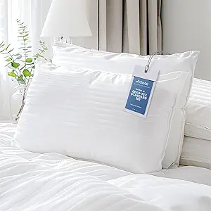 Hypoallergenic Side Sleeper Pillows Queen/Standard Size Set of 2 - Soft and Cooling - Hotel Quality Soft Pillows with Cotton Cover Down Alternative Filling,Oeko-TEX Certified