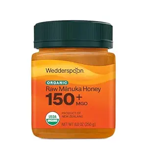 Wedderspoon Organic Raw Mānuka Honey 150+ MGO, 8.8 Oz, Unpasteurized New Zealand Honey, Non-GMO, BPA-Free Jar, Superfood & Natural Wellness Support