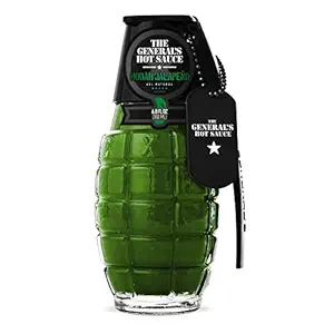 The General's Hot Sauce Hooah Jalapeno - Green Jalapeno Peppers - 3/5 Heat Rating, All Natural Spicy Sauce, Gluten-Free - For Tacos, Eggs, Holiday Hot Sauce Gift - American Grown, Veteran-Owned, 6oz