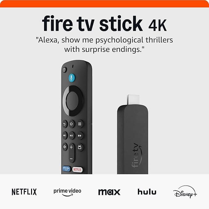 Amazon Fire TV Stick 4K (newest model) with AI-powered Fire TV Search, Wi-Fi 6, stream over 1.8 million movies and shows, free &amp; live TV