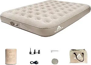 Portable Rest Airbed Raised Blows Up Bed Large Air Mattress with Built-in Inflatable Airbed for Camping Home Guests