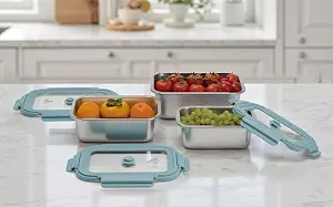 TERRA TIDE 3PC Stainless Steel Food Storage Set
