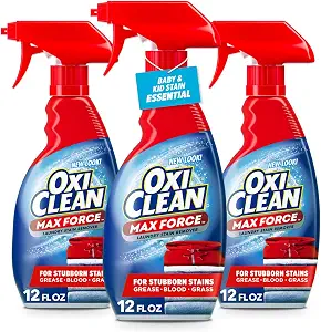 OxiClean Max Force Laundry Stain Treater Spray, 12 Fl Oz (Pack of 3)