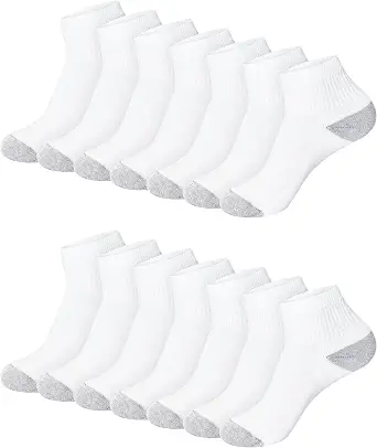 Hanes Women's Crew, Ankle, and No-Show Moisture-Wicking Cushioned Athletic Socks (14 Pack)