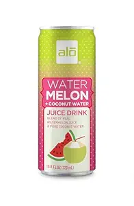 ALO Slim Can Juice | 80% Watermelon Juice + 20% Coconut Water | Plant-Based Beverage | Not from Concentrate | 10.8oz Cans (Pack of 12)