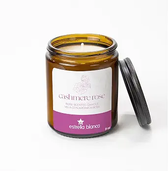 Cashmere Rose Candle, 9oz Soy Wax, Scented Candle
