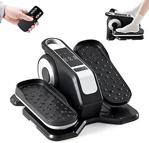 OLIXIS Under-Desk Elliptical Machine–Compact & Quiet Mini Pedal Exerciser with Adjustable Speed, LED Display, Portable Fitness Solution for Home or Office Workouts