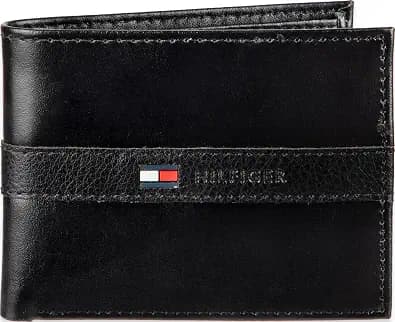 Tommy Hilfiger Men's Leather Orson RFID Bifold Wallet with Removable Passcase