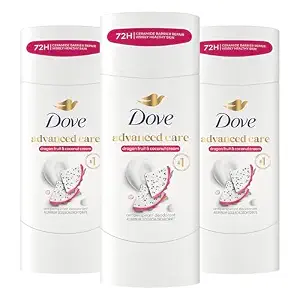 Dove Advanced Care Antiperspirant Deodorant for Women Dragon Fruit & Coconut Cream 3 pack 72 hour sweat and odor protection 2.6 oz