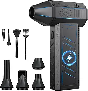 Compressed Air Duster - 180000RPM Powerful Electric Air Duster, 3 Gear Adjustable Cordless Air Blower, Rechargeable Dust Cleaner for Keyboard, Computer, Home, Outdoor, Car