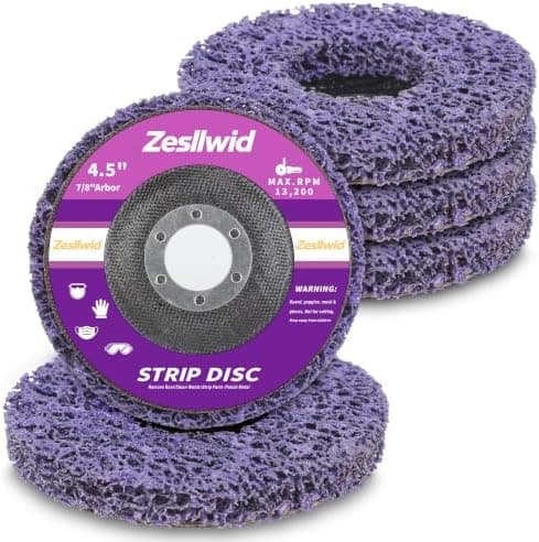 5 Pack 4.5" Strip Discs Rust Remover Paint Stripper for Angle Grinder