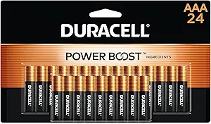 Duracell Coppertop AAA Batteries with Power Boost Ingredients, Triple A Batteries, 24 Count (Pack of 1) for Household and Office Devices, Alkaline AAA Battery