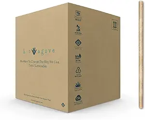 Biodegradable 5.9" Cocktail Straws Made From Agave 3600 Pcs | Plant Based Eco Friendly Products | Drinking Straws | straws & Reusable straws | Plastic-Free | Compostable