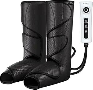CINCOM Leg Massager for Circulation and Pain Relief, Air Compression Calf Foot Leg Massagers with Handheld Controller, Legs Circulation Machine