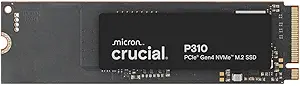 Crucial P310 1TB SSD, PCIe Gen4 NVMe M.2 2280, Up to 7,100MB/s, for Laptop, Desktop (PC), & Handheld Gaming Consoles, Includes Acronis Data Recovery Software, Solid State Drive - CT1000P310SSD801