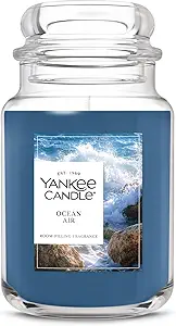 Yankee Candle Ocean Air Scented Candle, 22oz Large Jar with up to 150 Hour Burn Time, Giftable