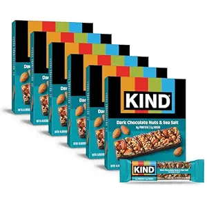 KIND Healthy Snacks Bars, Dark Chocolate Nuts & Sea Salt, Gluten Free, Low Sugar, High Fiber Snacks, 6g Protein, 36 Count