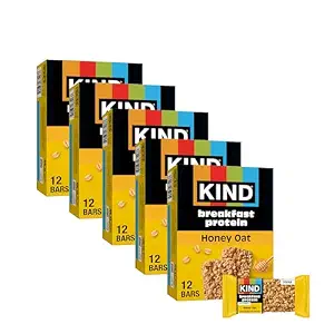 KIND Breakfast Protein Bars, Honey Oat, 8g Protein, Gluten Free, 30 ct