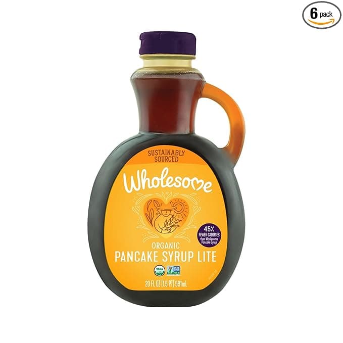 Wholesome Organic Pancake Syrup Lite 20oz Bottle, 6-Pack