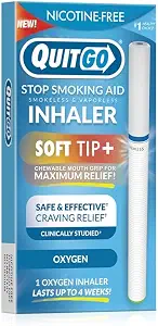 Stop Smoking, Smokeless Inhaler with Soft Tip Chewable Mouth Grip for Maximum Relief, Oral Fixation Support, Clinically Studied, Oxygen Inhaler Quit Smoking Aid (Oxygen Inhaler, 1 Pack)