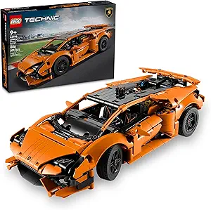 LEGO Technic Lamborghini Huracán Tecnica Orange Toy Cars - Building Toys for Boys & Girls, Ages 9+ - Gift for Easter Basket - Kids Bedroom and Desk Decor - 42196
