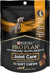 Purina Pro Plan Veterinary Large Breed Dog Joint Care Supplement with Glucosamine, Chondroitin, and Collagen to Support Hip and Joint Health – 30ct Pouch