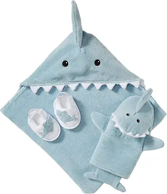 Baby Shark Baby Gift Set -Babies Bath Essentials, Newborn Baby Boy Gift, Shark-Themed Shower Gift