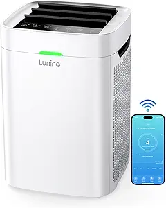 Air Purifiers for Home Large Room up to 2400 Ft², Double-Sided HEPA Air Purifier with Washable Pre-filter, Smart WiFi, PM 2.5 Air Quality Monitor, 3 Fan Modo, for Pets Hair, Dust, Pollen, Smoke