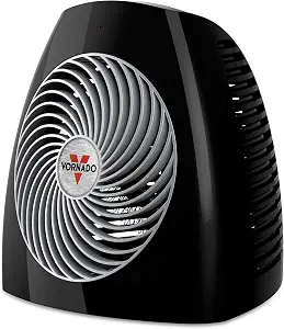 Vornado MVH Space Heater (2025), Black, 3 Heat Settings, Auto Shut-Off | Adjustable Thermostat, Tip-Over Protection, Indoor Use, Whole Room Heating
