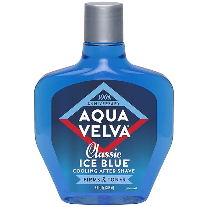 Aqua Velva After Shave, Classic Ice Blue, Soothes, Cools, and Refreshes Skin, 7 Ounce