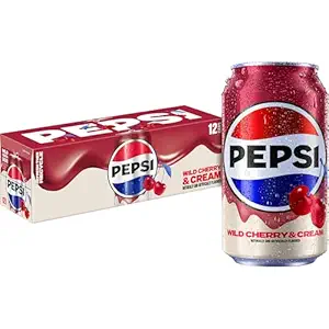 Pepsi Cola Wild Cherry & Cream, 12 fl oz Cans (12 Pack)