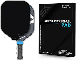 Shark Stealth Quiet Fin Noise-Reducing Paddle Cover for Pickleball, Contains Pads for 2 Paddles
