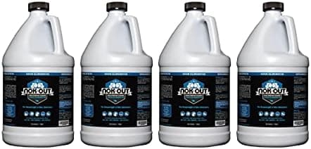 NOK OUT Odor Remover, Pet Deodorizer and Cleaning Spray, Made in the USA, 1 Gallon, 4-Pack