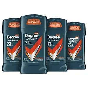 Degree Men Antiperspirant Deodorant Adventure Antiperspirant For Men With MotionSense Technology 2.7 oz, Pack of 4