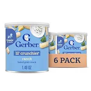 Gerber Snacks for Baby Lil Crunchies, Ranch, 1.48 Ounce (Pack of 6)