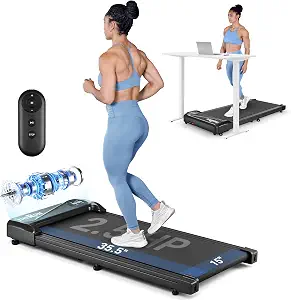 THERUN Walking Pad with 40" Longer Belt Under Desk Treadmill 300LBS Weight