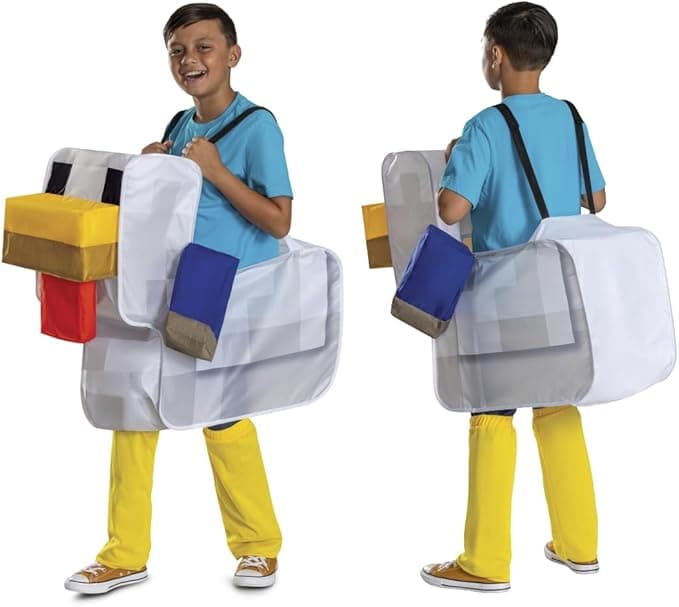Disguise Minecraft Chicken Jockey Ride On Costume, Official Minecraft Costume Outfit with Easy Set Up, One Size Child