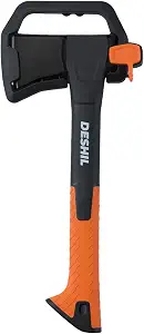 X7 Hatchet Axe, 14” Camping Axe for Wood Splitting & Kindling with Nylon Hollow Handle, Anti-Slip Shock Absorption Grip for Outdoor Survival, Firewood, Hiking & Yard Tools