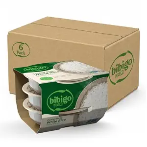 Bibigo Korean Sticky White Rice, Microwavable, Zero Trans Fat, 7.4 Ounce (Pack of 18)