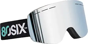 80Six Snow Goggles - Ideal for Skiing, Snowboarding, Snowmobile – OSFM – Black