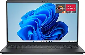 Dell 15.6 Laptop, AMD Ryzen 5 7520U with Radeon 610M, Windows 11 Home