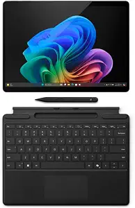 Microsoft Surface Pro 11 Copilot PC Bundle, 13" 2.8K Touchscreen Tablet with Black Pro Keyboard & Slim Pen, Snapdragon X Plus, 16GB RAM, 256GB SSD, Win 11 Pro, Black